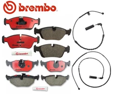 Front Brake Pads Rear Brake Pad Set Ceramic OEM Brembo+Sensor for BMW 323i 325i
