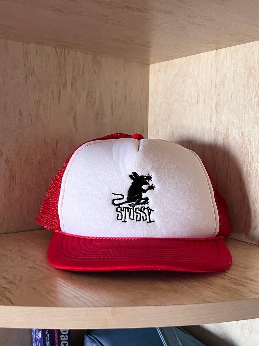 VINTAGE Stussy Rat Mesh Trucker Hat Adjustable Snapback