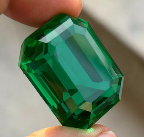 AAA+ Large Green Colombian Emerald 123.8 Ct. Loose Gemstone Emerald Cut for Gift - Picture 6 of 12