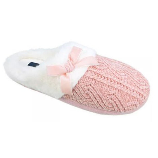 Womens Rachel Rachel Roy Chenille Knit Clog Memory Foam Slippers Pink S/5-6