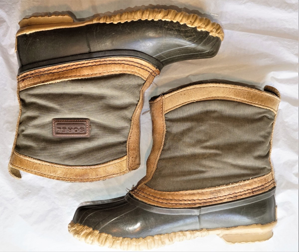 Sorel Brown Leather Rubber Winter Pullon Boots womens Size  display picture 2