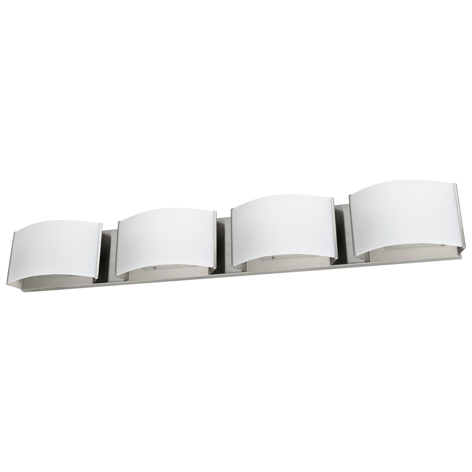 LED Wall Sconce Fixture Brushed Nickel, 40W, 2400LM, 4 Lights, 30K