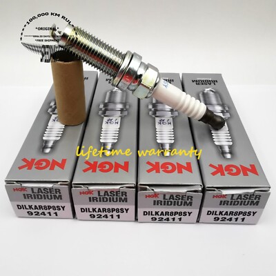 4x NGK DILKAR8P8SY 92411 Iridium Platinum Spark Plug For Honda Accord Acura 1.5T
