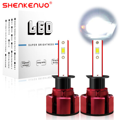 2x H1 LED Headlight Bulbs High Beam Lamps White For Hyundai Elantra 2001-2013