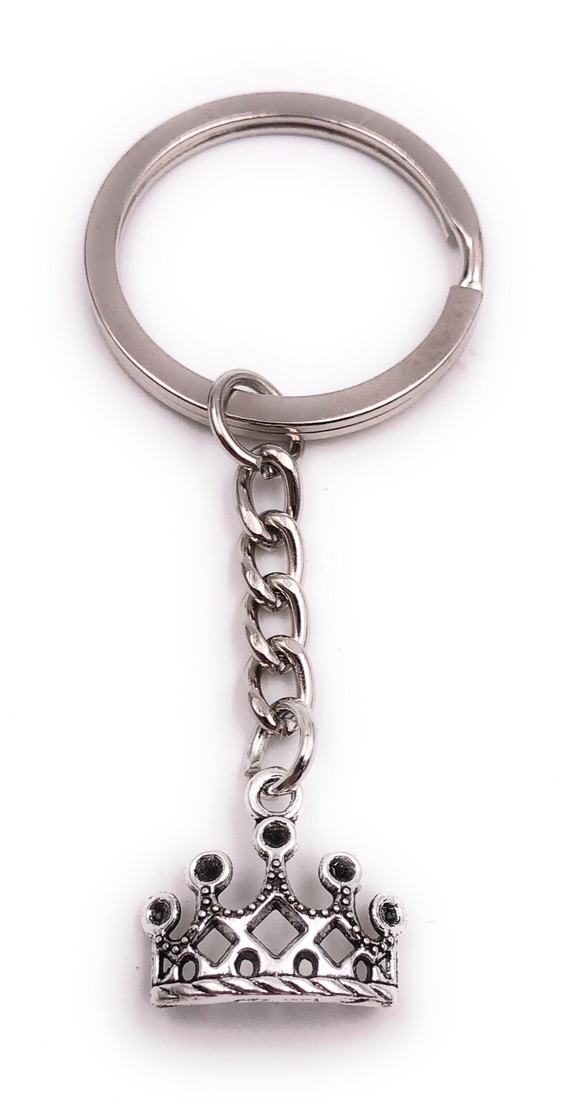 Krone Prinz Prinzessin Kranz Muster Silber Schlüsselanhänger Anhänger