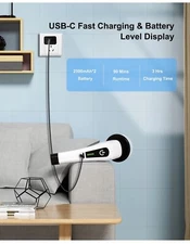 Leebein 2023 Electric Spin Scrubber with 8 Brush Heads & Remote Control