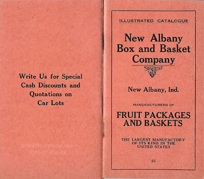 NEW ALBANY BOX AND BASKET COMPANY ILLUSTRATED CATALOG, VERY GOOD COND c1920s