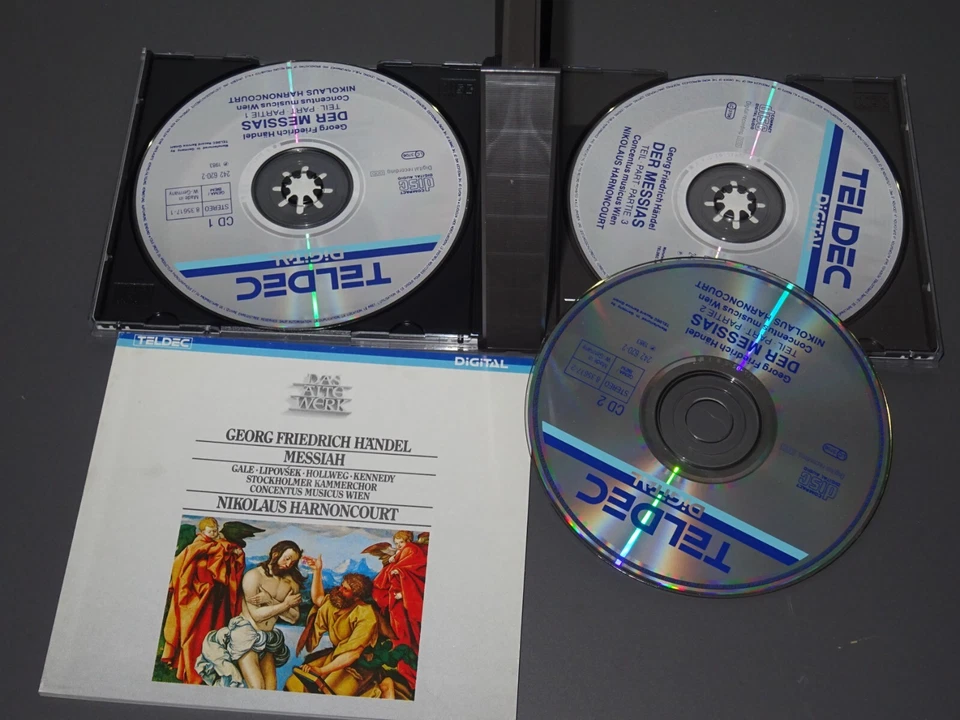 HÄNDEL - MESSIAH: HARNONCOURT / TELDEC 3-CD-BOX-SET (EX) & BOOKLET - Bild 3 von 3