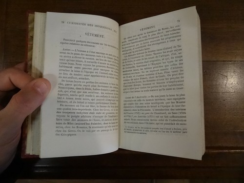 Curiosités des inventions et découvertes 1855 Reliure Demi Chagrin - Picture 5 of 9