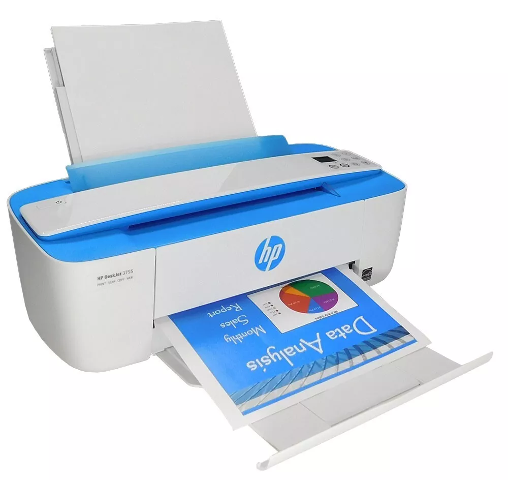 Hest lyd Flyvningen Restored HP DeskJet 3755 Blue All-in-One Wireless Color Inkjet Printer |  eBay