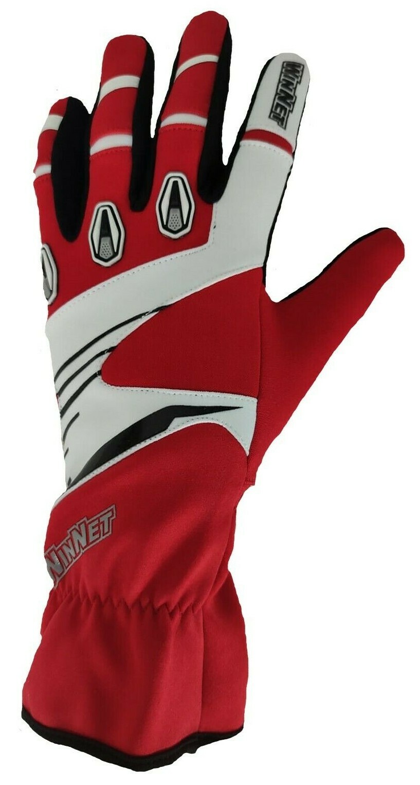 Guanti WinNet da corsa auto go kart go-kart rally non omologati lunghi leggeri