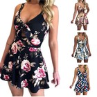 One-Piece New Sexy Shorts Bow Lace Sling Chest Printing Loose