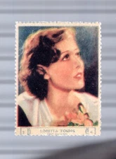 LORETTA YOUNG #2 - MOVIE STAR TRADING CARD - NATIONAL SCREEN STAR STAMPS - 1932
