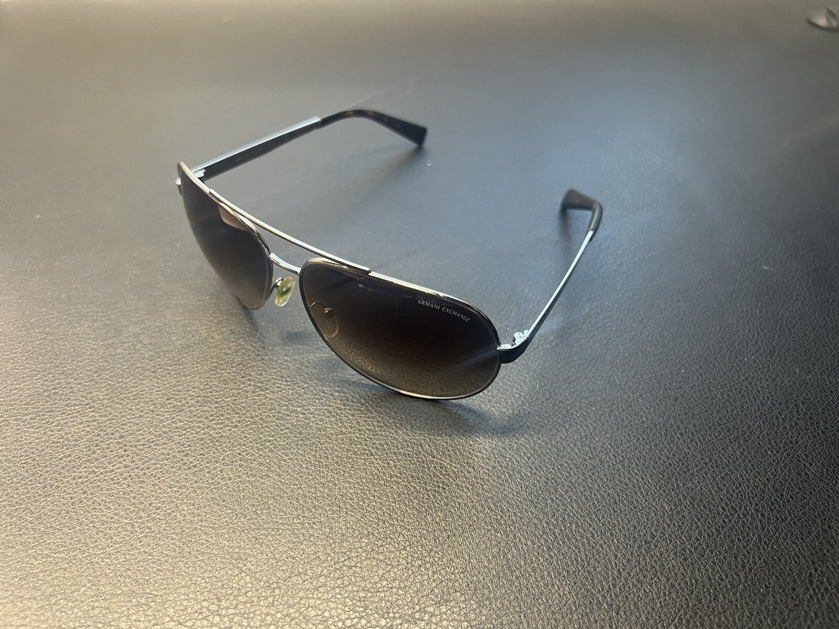 Armani Black/Silver Aviator Sunglasses Aviator sunglasses Giorgio Armani Silver in Metal - 31341100 main image 4