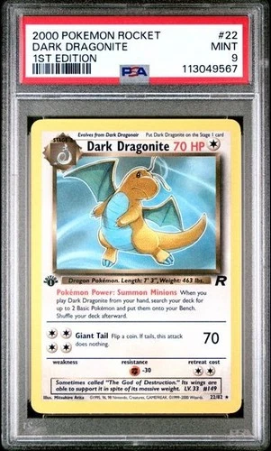 PSA 9 Dark Dragonite TCG 1st Edition Non-Holo | Pokémon