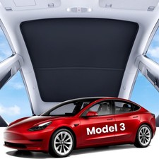 "2026 Tesla Model 3 Sunshade Roof Cover Heat Insulation, 2PCS, Black"