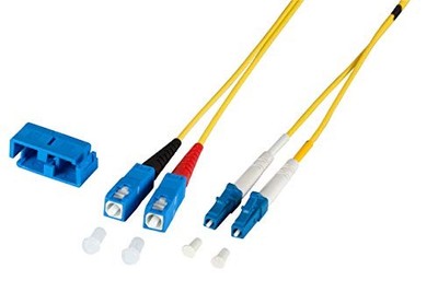 EFB Elektronik Duplex Jumper LC-SC 9/125, OS2, LSZH, gelb, 2.0mm, 10m