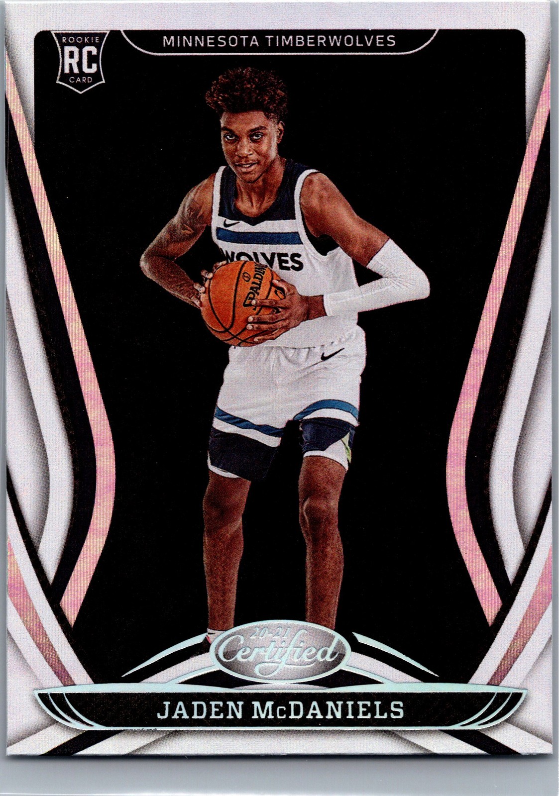 2020-21 Panini Certified #173 Jaden McDaniels RC Minnesota Timberwolves