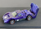 Vintage Hot Wheels Redline 1968 PURPLE Ford J Car - FULL ENGINE OVERSPRAY WOW!