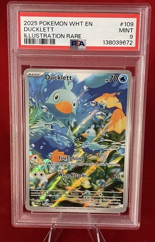 Pokémon ‘Ducklett 109/086’ PSA 9 MINT New Slab!