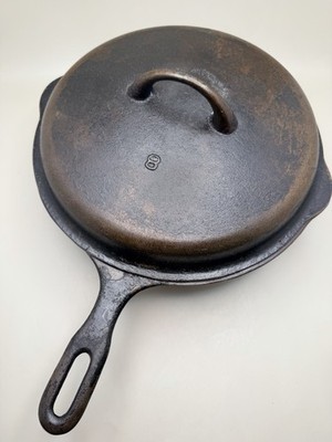 Griswold #8 1034 Iron Mountain Chicken Pan Fryer With 1035 Lid Cast Iron...