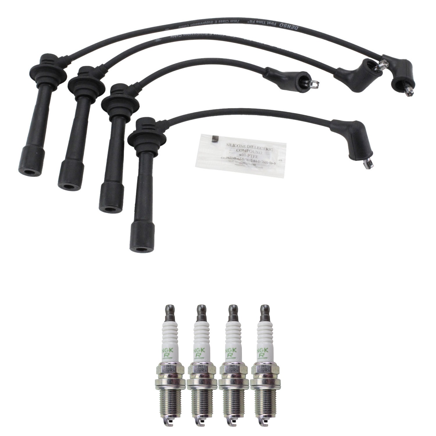 Denso Ignition Wires and NGK Spark Plugs Kit for Mazda Miata 1990-1993 1.6L L4