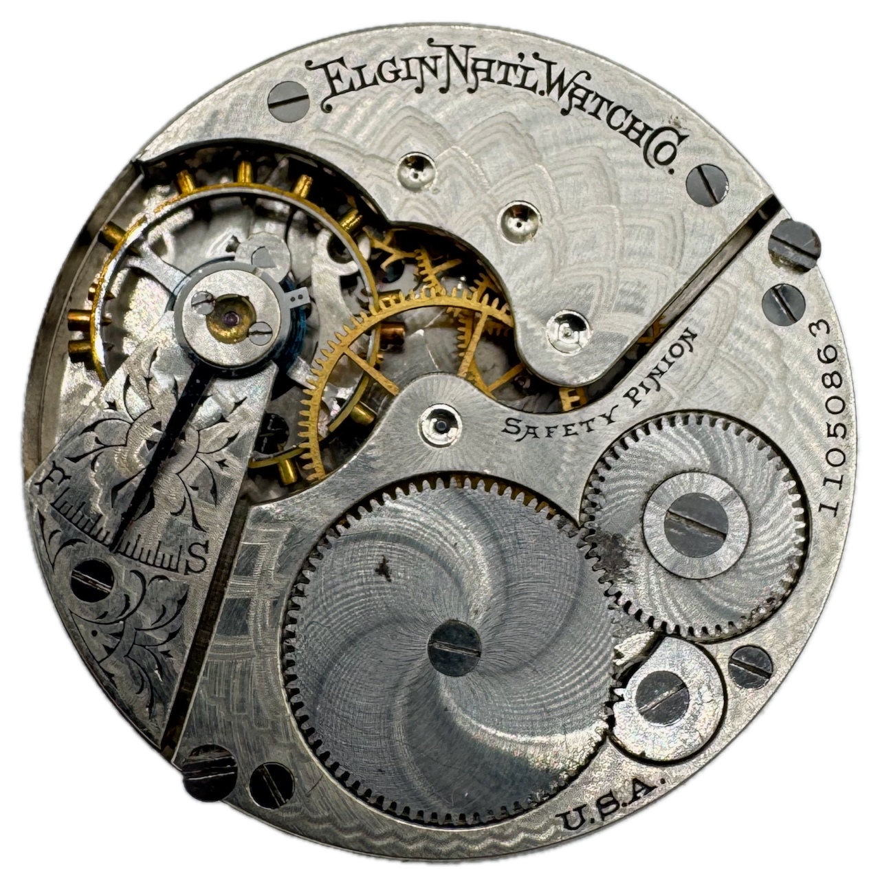 Antique 1905 Elgin 7 Jewel 16s Hunter Pocket Watch Movement 290 USA