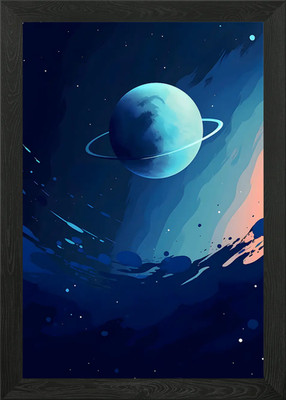Sci-Fi Planet Szene 6 gerahmte Wandbilder Poster Leinwanddruck Bild