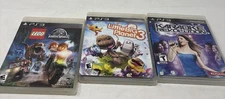 Lot Of 3 PS3: Lego Jurassic World, Little Big Planet 3, Karaoke Revolution