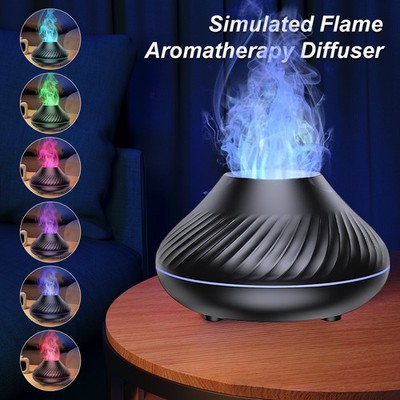 Cute Fire Flame Aroma Diffuser, Essential Oil, Air Humidifier, LED Aromatherapy