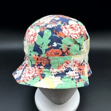 D&Y Hat Women OS Multicolored Floral Print Bucket Cap Wide Brim Beach Outdoor
