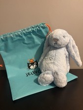 ✅ Genuine Brand New Jellycat Bashful Bunny Medium Light Blue With Dust Bag