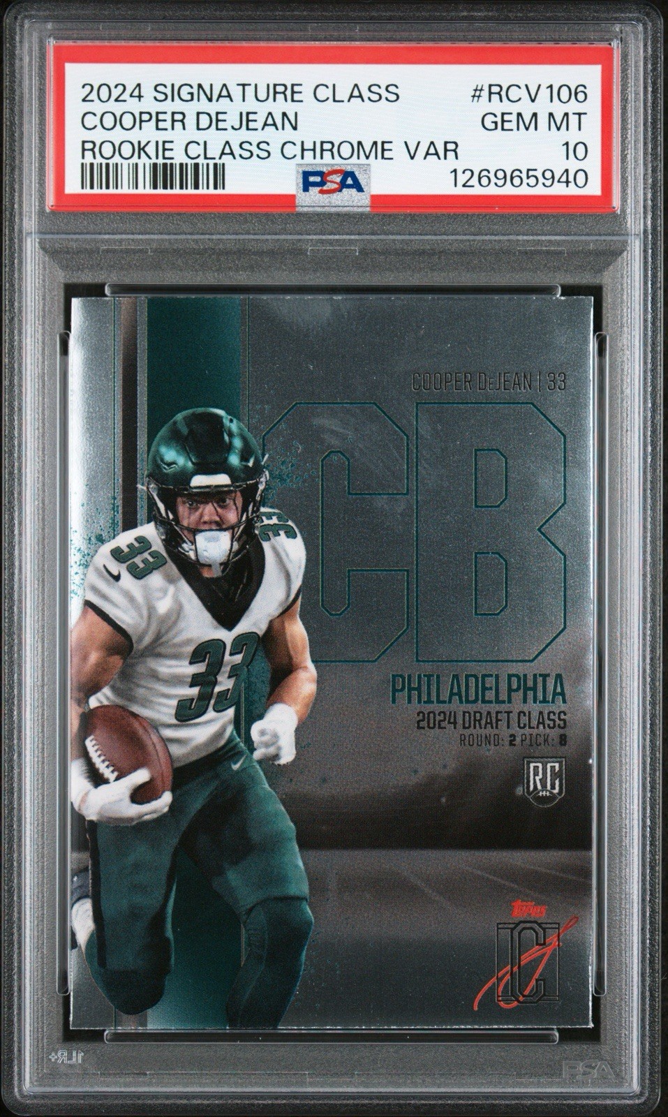 Cooper DeJean Topps Signature Class Rookie Class Base Chrome Variation #RCV106 Base