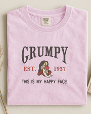 Embroidered Snow White and the seven dwarfs "Grumpy" tshirt