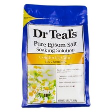 3 Pack Dr Teal's Pure Epsom Salt Soaking Solution, Chamomile, 3 lbs