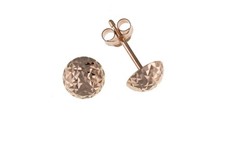 Rose Gold Ball Stud Earrings 5mm 9 Carat 375 Hallmark British Made