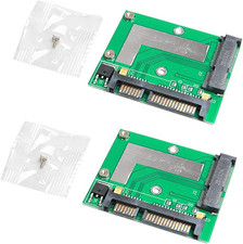 Acxico 2Pcs Mini PCIE MSATA SSD to 2.5'' SATA 6.0GPS Adapter Converter Card Modu