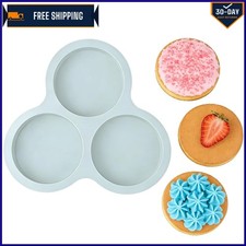 Lightweight Silicone Muffin Baking Pan - Heat Resistant Easy Cleanup 3 Count