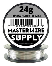 Stainless Steel 316L - 100' - 24 Gauge Wire - 100Ft - 0.51Mm - 0.02In - Made in