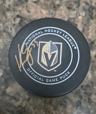 Keegan Kolesar Signed Vegas Golden Knights Game Model autographed Puck auto