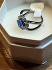 Bomb Party RG51769 ‘Now You See Me’ LC Swiss Blue Topaz Hematite Plating Sz 7 — photo 3