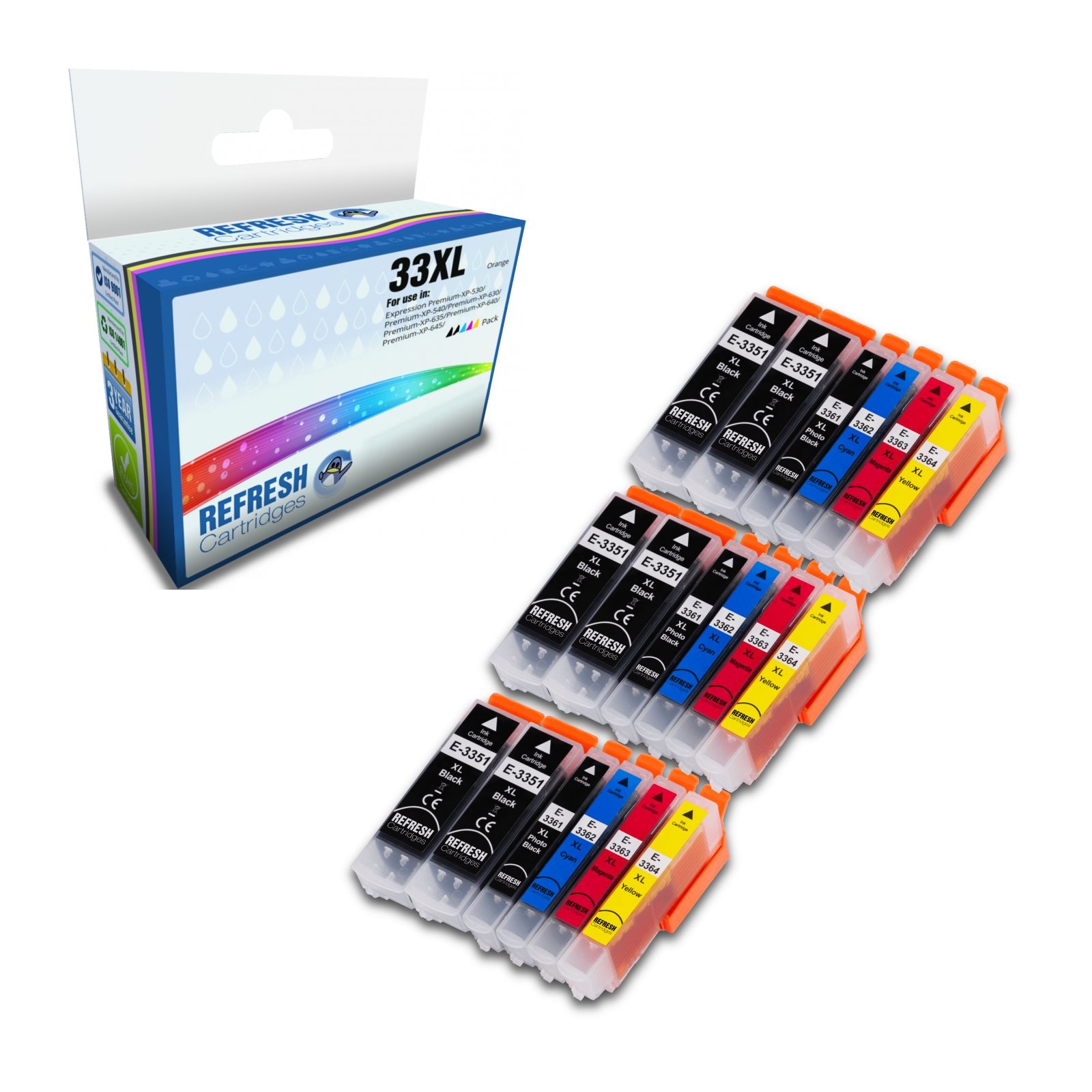 Refresh Cartridges Saver Value Pack 14x 33XL Ink Compatible With Epson Printers
