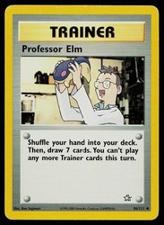Professor Elm 096/111 Neo Genesis Uncommon Trainer