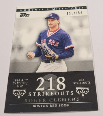 2007 Topps Moments and Milestones #18-218 Roger Clemens /150 Boston Red Sox