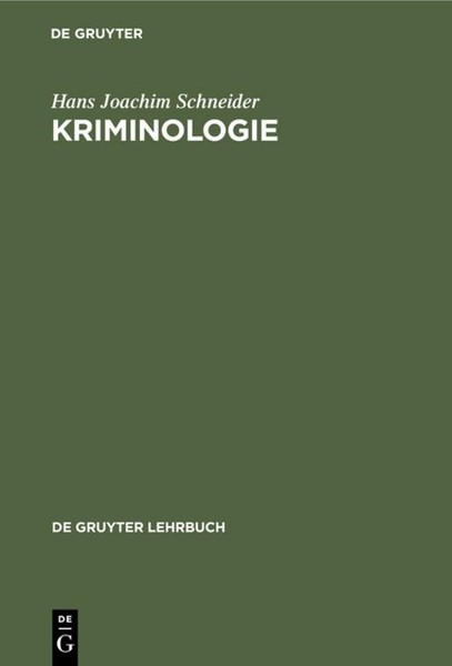 Kriminologie Hans Joachim Schneider-image