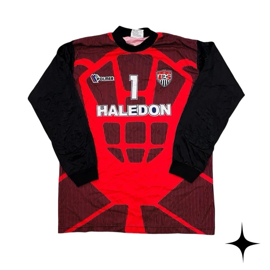 Vintage Haledon Soccer Goalie Jersey USA Polmer 90s Y2K Large RARE
