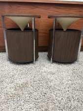 Vintage Pair Zenith Circle of Sound Speakers Mid Century Modern MCM Working