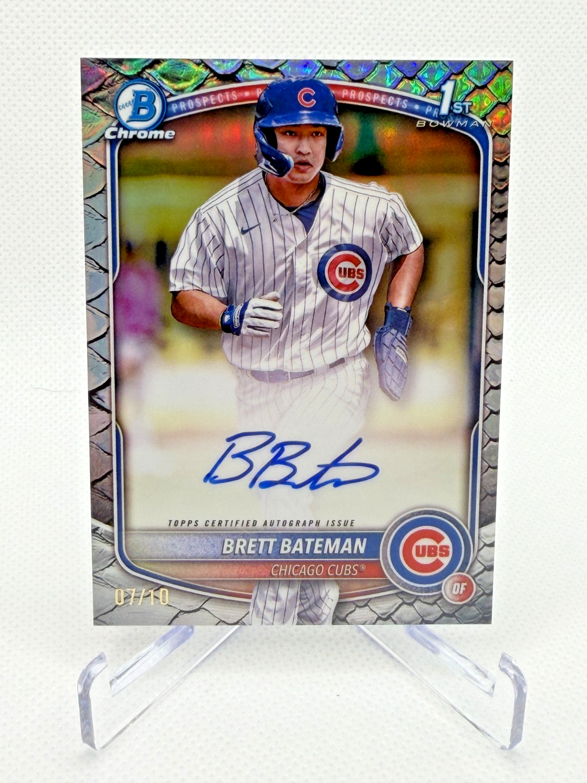 2025 Bowman Chrome #CPA-BBA Brett Bateman 1st Bowman Black Reptilian Auto /10