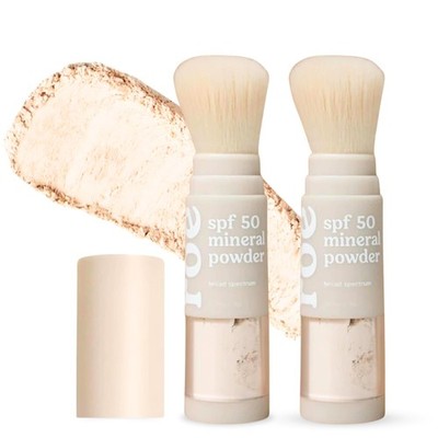 - SPF 50 Powder Sunscreen Mineral-Based, Non-Toxic Brush-on For Kids, Adults ...