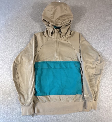 Nike SB Everett Anorak Jacket Mens Small Khaki Teal Skate 800176-235